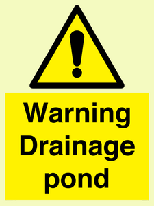 Warning Drainage pond